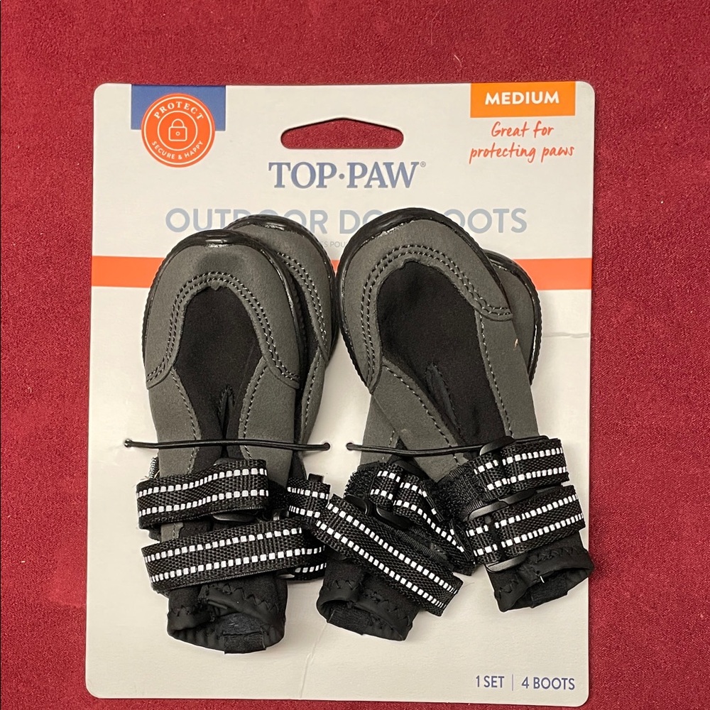 Outdoor Dog Boots - Black and Gray